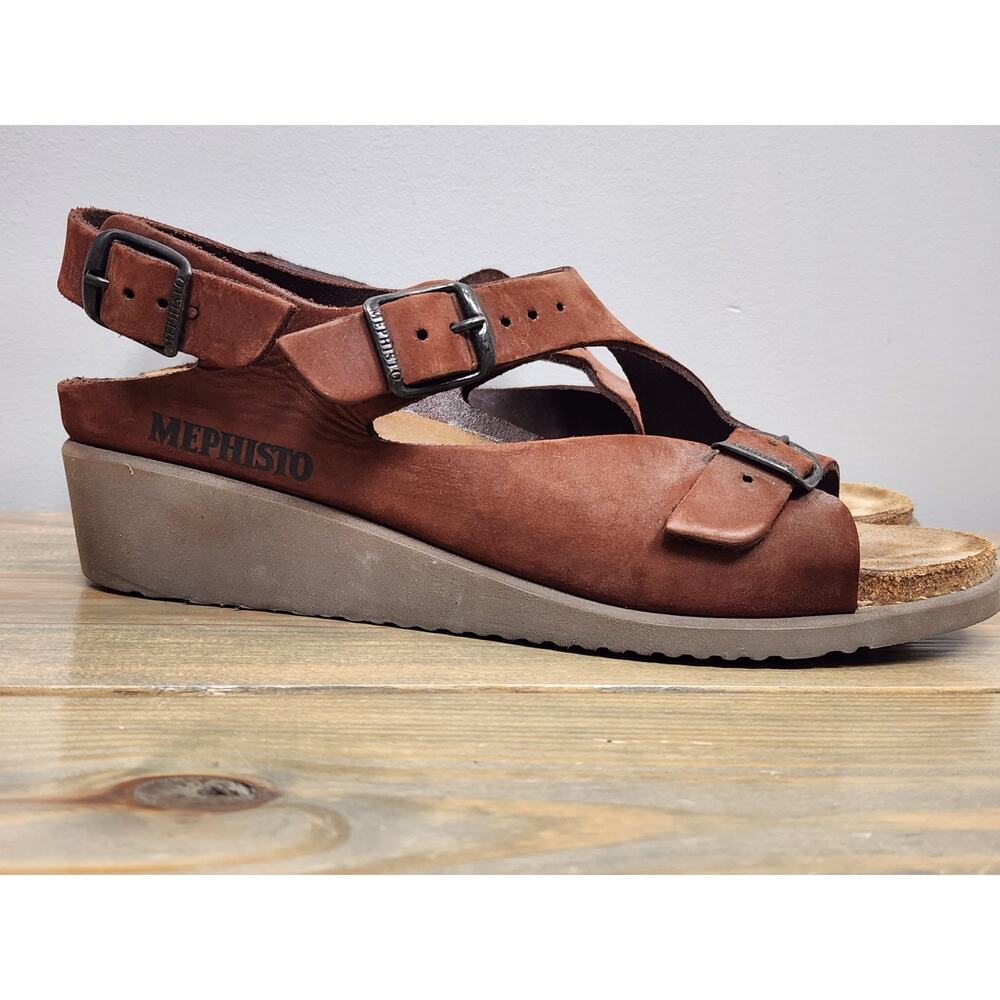 Mephisto Brown Strappy Leather Sandals EURO 40 US 9